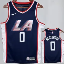 2018/2019 Clippers WESTBROOK #0 Dark Blue City Edition Top Quality Hot Pressing NBA Jersey