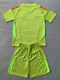 2024 Italy Green Puzzle Goalkeeper Kids Soccer Jersey