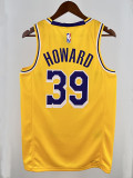Lakers HOWARD # 39 Yellow Top Quality Hot Pressing NBA Jersey
