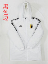22/23 Belgium White Hooded Cotton Coat Black Edge (黑色边) 棉衣