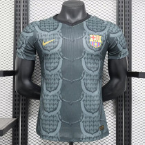 24/25 BAR Grey Blck Team logo Player Version Soccer Jersey
