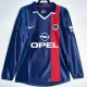 2001/2002 PSG Home Long Sleeve Retro Soccer Jersey
