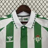 24/25 Real Betis Home Fans Soccer Jersey(胸前FREVER GREEN广告)