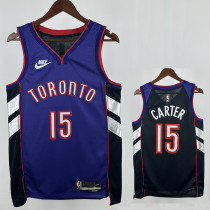 24/25 Raptors CARTER # 15 Blue Retro Top Quality Hot Pressing NBA Jersey