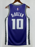 23/24 Kings DeROZAN #10 Away Purple Top Quality Hot Pressing NBA Jersey