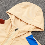 24/25 BAR Khaki Hooded  Half Pull Tracksuit(Add Fluff)  (半拉链\加绒F605)