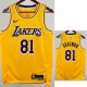 22/23 LAKERS CHAEWON #81 Yellow Top Quality Hot Pressing NBA Jersey(圆领)