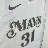 24/25 Dallas Mavericks THOMPSON # 31 White City Edition  Top Quality Hot Pressing Retro NBA Jersey