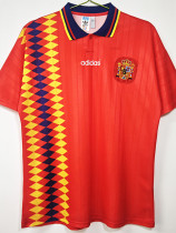 1994 Spain Home Red Retro Soccer Jersey