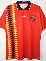 1994 Spain Home Red Retro Soccer Jersey