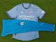 24/25 Man City Home Player Version Soccer Jersey（Sky Blue Long pants)
