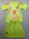 24/25 Bayern Green Goalkeeper Kids Soccer Jersey