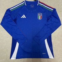 24/25 Italy Home Long Sleeve Fans Soccer Jersey(长袖)