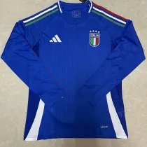 24/25 Italy Home Long Sleeve Fans Soccer Jersey(长袖)