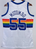 1991/92 Nuggets MUTOMBO #55 White Retro Top Quality Hot Pressing NBA Jersey