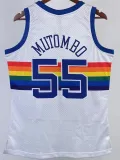 1991/92 Nuggets MUTOMBO #55 White Retro Top Quality Hot Pressing NBA Jersey