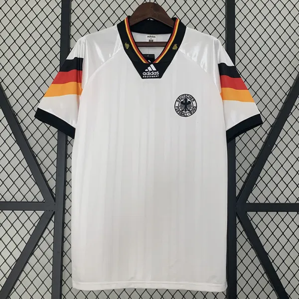 1992 Germany Home Retro Soccer Jersey