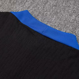 24/25 France Black Kids Half Pull Tracksuit (半拉链\童装)