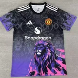 25/26  Man Utd  Purple  Black Lion's Head Training Shirts