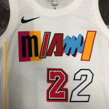 22/23 HEAT BUTLER #22 White City Edition Top Quality Hot Pressing NBA Jersey
