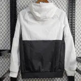 24/25 Flamengo White & Black  Hooded Windbreaker