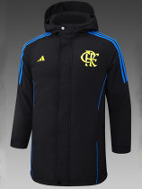 24/25 Flamengo Black Hooded Cotton Coat 黑连帽棉衣