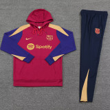 24/25  BAR Wine Red Hooded  Tracksuit(黑色胸花）