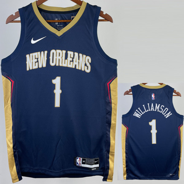 22/23 Pelicans WILLIAMSON #1 Royal Blue Top Quality Hot Pressing NBA Jersey