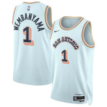 24/25 Sa Spurs WEMBANYAMA #1 City Edition Top Quality Hot Pressing NBA Jersey