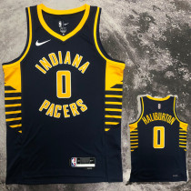 22/23 Indiana Pacers HALIBURTON #0 Black Away Top Quality Hot Pressing NBA Jersey