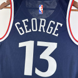 24/25 Clippers GEORGE #13 Navy Blue Away Top Quality Hot Pressing NBA Jersey