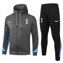 24/25 TOT Grey Hooded  Tracksuit(Add Fluff)  (连帽加绒F604)