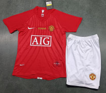 2007/2008 Man Utd Home Retro Kids Soccer Jersey