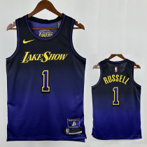 24/25 LAKERS BUSSELL#1 Royal Blue City Edition Top Quality Hot Pressing NBA Jersey