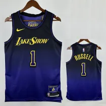 24/25 LAKERS BUSSELL#1 Royal Blue City Edition Top Quality Hot Pressing NBA Jersey