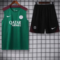 24/25 PSG Green Tank top and shorts suit