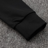 24/25 BAR Black Hooded  Tracksuit(Add Fluff)  (连帽加绒F603)