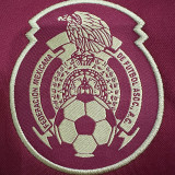 25/26 Mexico Maroon Gold Cup (Embroidery Seal) Fans Soccer Jersey枣红刺绣章