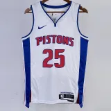 22/23 Pistons ROSE #25 White Top Quality Hot Pressing NBA Jersey