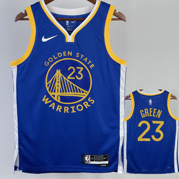 22/23 WARRIORS GREEN #23 Blue Top Quality Hot Pressing NBA Jersey (V领)
