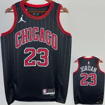 22/23 BULLS JORDAN #23 Black Top Quality Hot Pressing NBA Jersey (Trapeze Edition) 飞人版