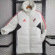 23/24 River Plate White Hooded Cotton Coat Red Edge (红色边) 棉衣