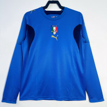 2006 Italy Home Long Sleeve Retro Soccer Jersey