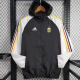 24/25 Argentina Black & White Hooded Windbreaker(白袖）