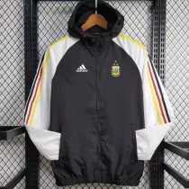 24/25 Argentina Black & White Hooded Windbreaker(白袖）
