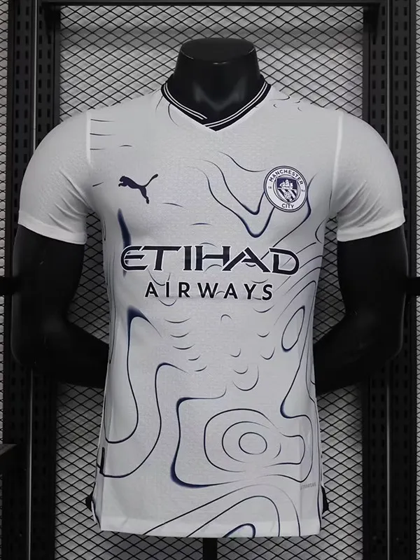 24/25 Man City White Special Edition Player Version Soccer Jersey