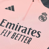 24/25 RMA Pink Player Version Half Pull Tracksuit  (球员版粉色、半拉链)