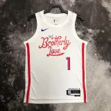 22/23 76ERS HARDEN #1 White City Edition Top Quality Hot Pressing NBA Jersey