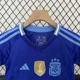 24/25  Argentina Away Kids Soccer Jersey