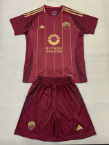 24/25 Roma Home  Kids Soccer Jersey